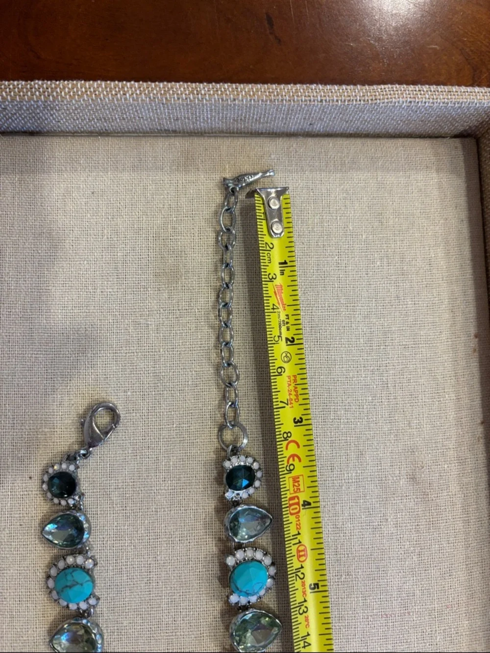 Chloe + Isabel Peacock Plumes Turquoise & Crystal Collar Necklace & Bracelet Set